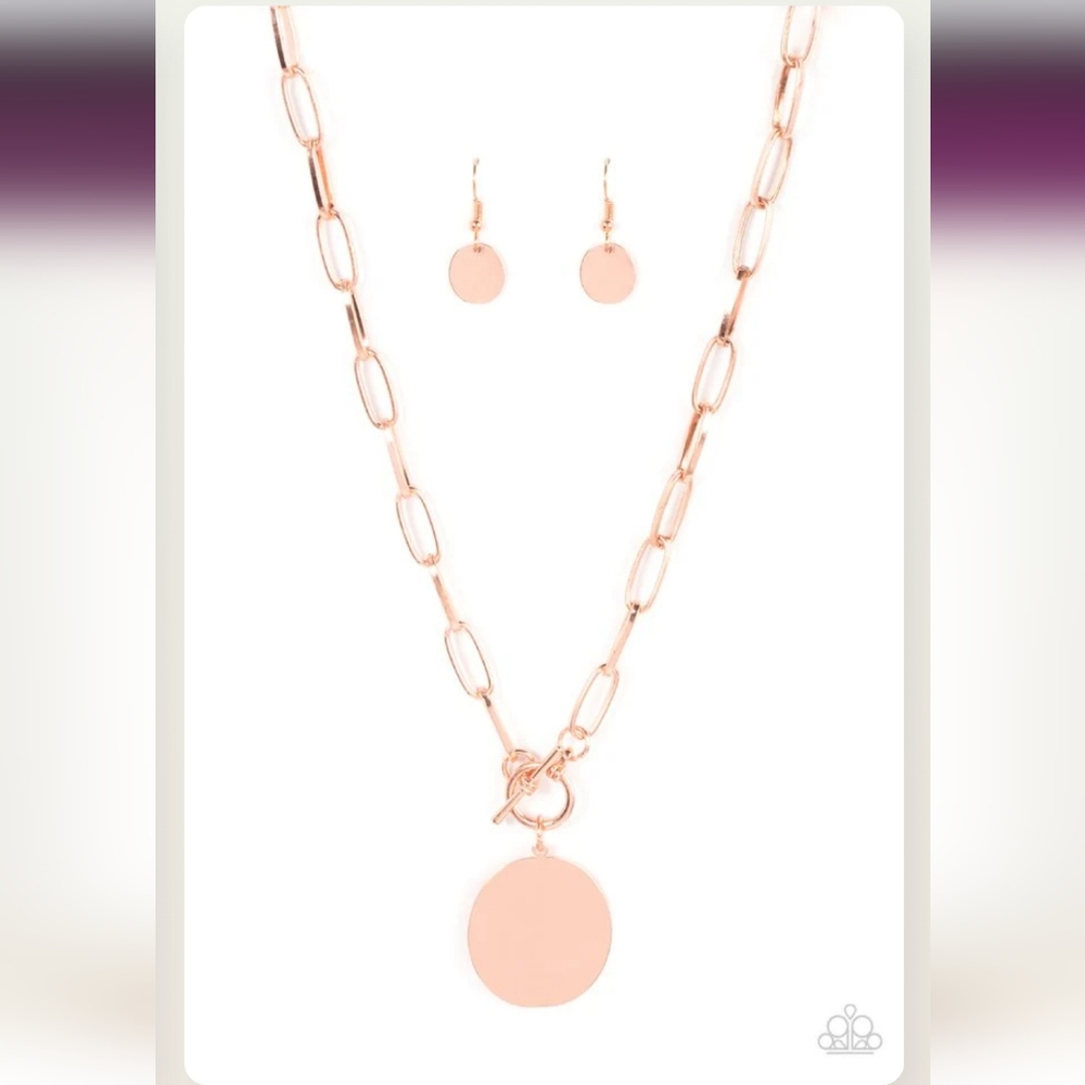 Tag Out Copper Necklace Long Pendant Fashion Jewelry